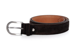Sagrada Dark Brown Suede Belt - VirtuousWares:Global