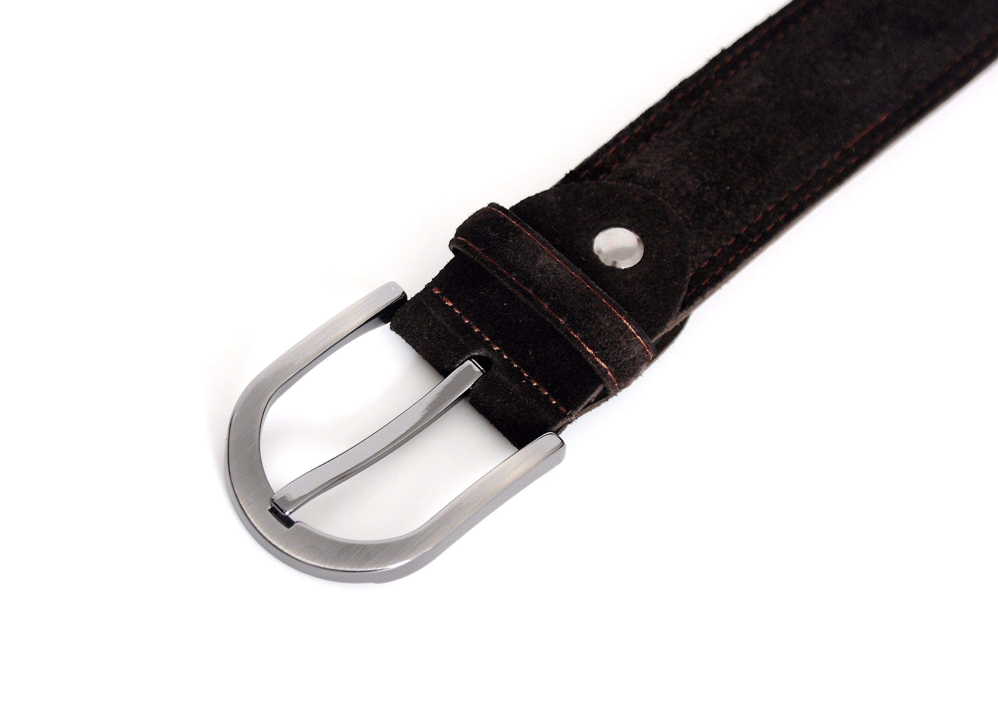 Sagrada Dark Brown Suede Belt - VirtuousWares:Global