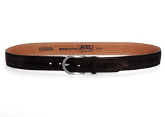 Sagrada Dark Brown Suede Belt - VirtuousWares:Global