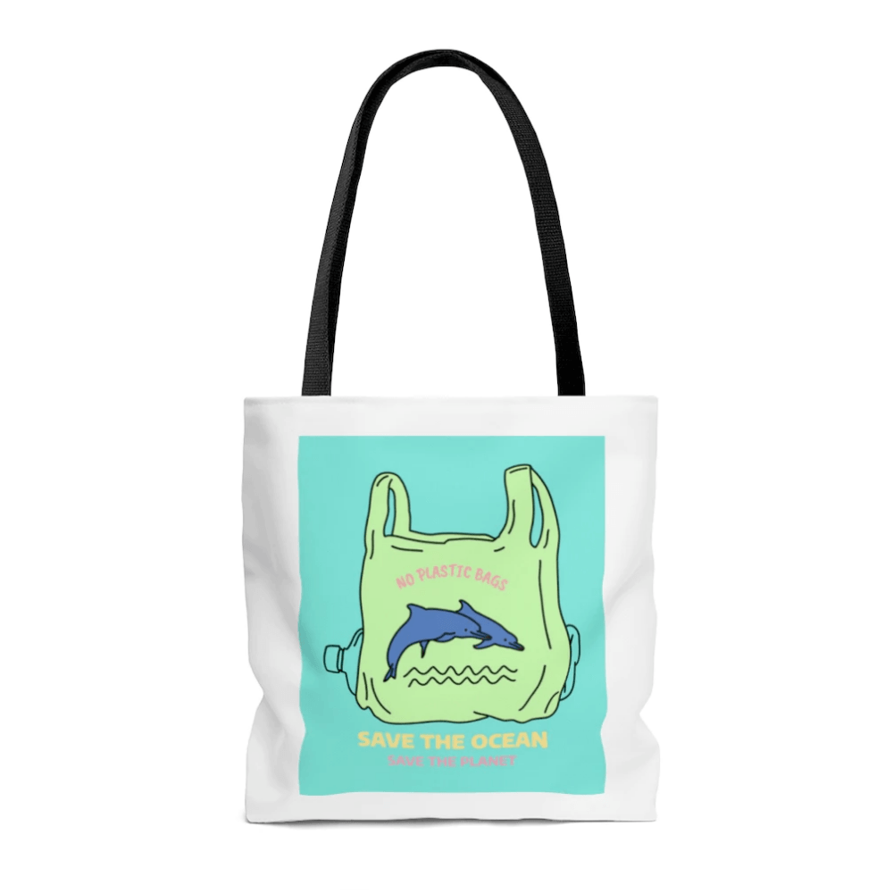 Save Earth Dolphins Edition Shopper Tote Bag Medium - VirtuousWares:Global