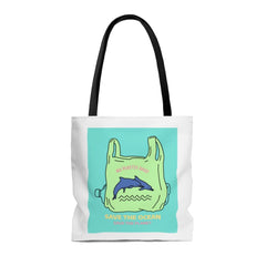 Save Earth Dolphins Edition Shopper Tote Bag Medium - VirtuousWares:Global