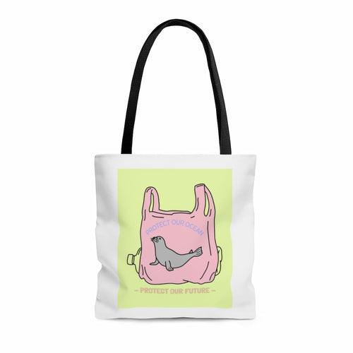 Save Earth Seal Edition Shopper Tote Bag Medium - VirtuousWares:Global