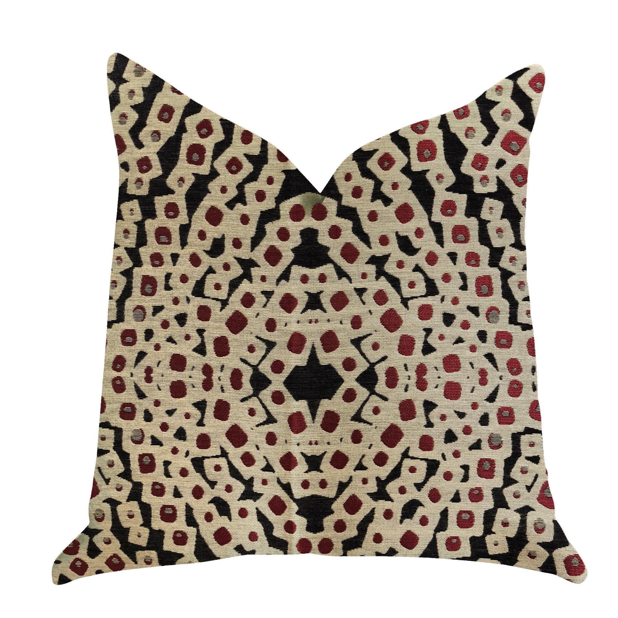 Scarlet Gem Luxury Throw Pillow in Red and Black - VirtuousWares:Global