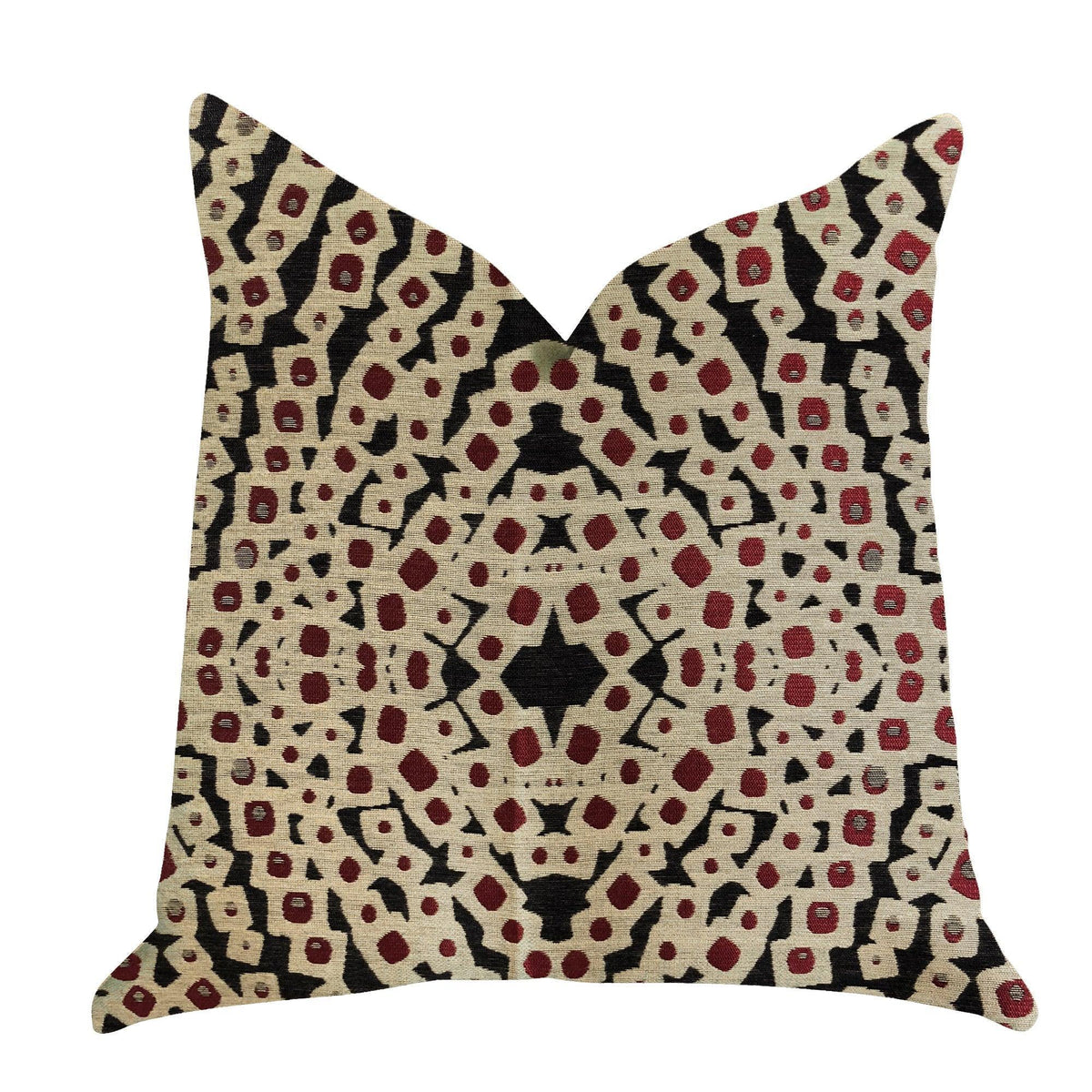 Scarlet Gem Luxury Throw Pillow in Red and Black - VirtuousWares:Global