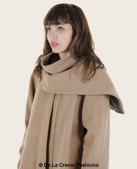 SCARPIA - Wool & Cashmere Overcoat With Scarf Detail - VirtuousWares:Global