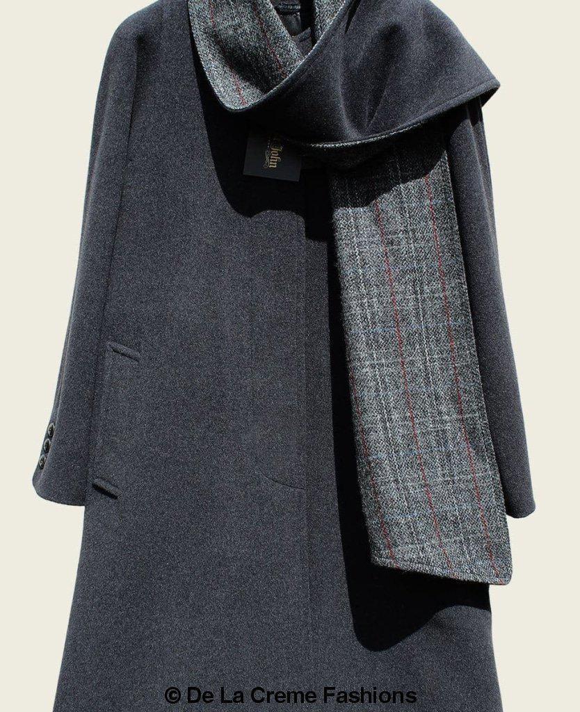 SCARPIA - Wool & Cashmere Overcoat With Scarf Detail - VirtuousWares:Global