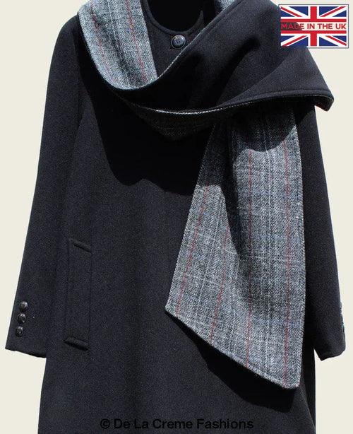 SCARPIA - Wool & Cashmere Overcoat With Scarf Detail - VirtuousWares:Global