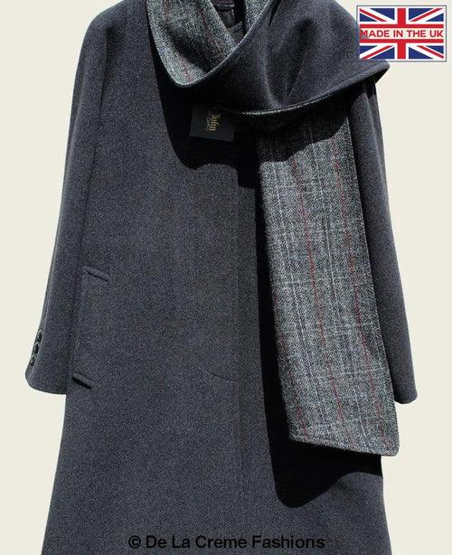 SCARPIA - Wool & Cashmere Overcoat With Scarf Detail - VirtuousWares:Global