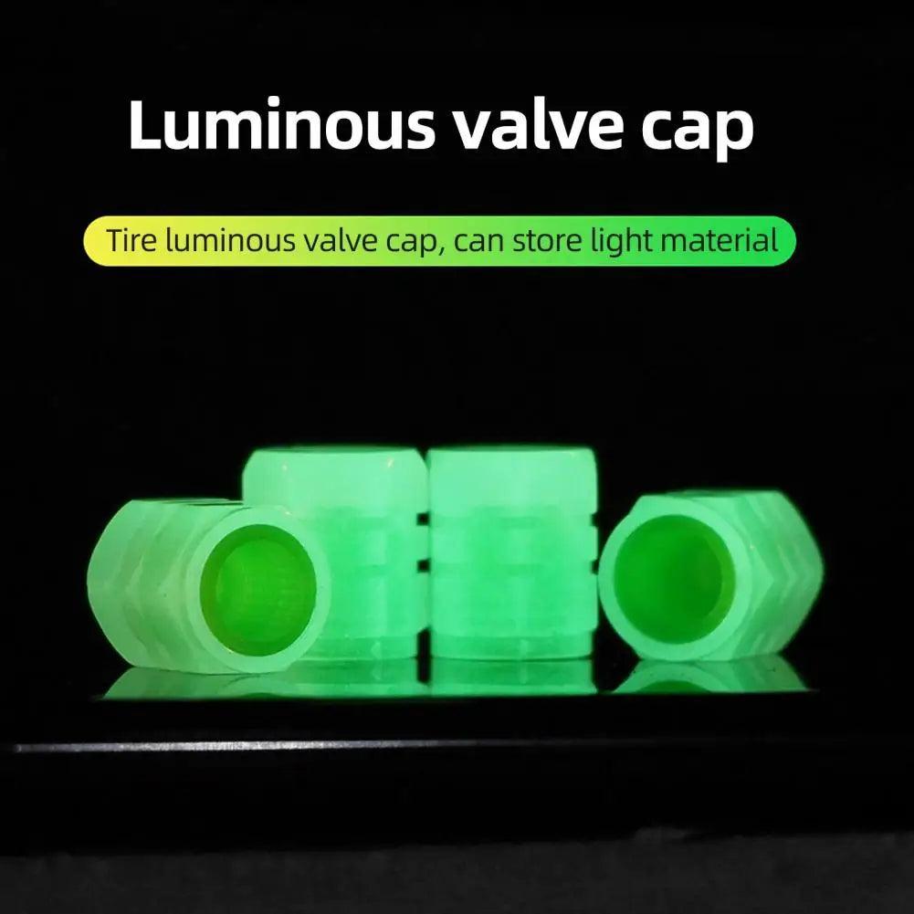 Scooter Tire Valve Cap Decoration Bike Tire Valve Cover Glow in The - VirtuousWares:Global