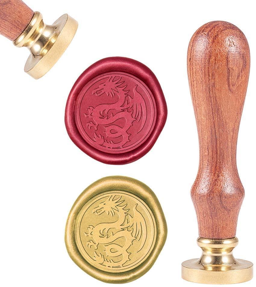 Sealing Wax Stamps Dragon Retro Wood Stamp Wax Seal - VirtuousWares:Global
