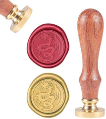 Sealing Wax Stamps Dragon Retro Wood Stamp Wax Seal - VirtuousWares:Global