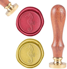 Sealing Wax Stamps Sea Horse Retro Wood Stamp Wax Seal - VirtuousWares:Global