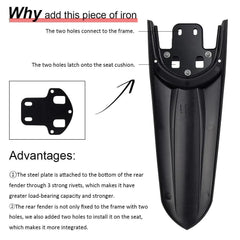 Second-Generation Longer Rear Fender Fit to Sur Ron Light Bee X and S. - VirtuousWares:Global