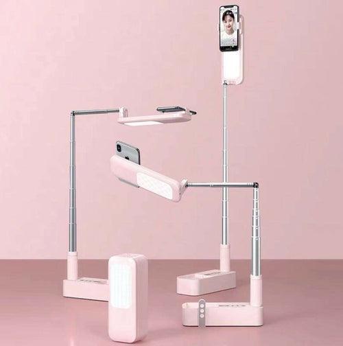 Selfie Portable Mobile Phone Holder With Light - VirtuousWares:Global