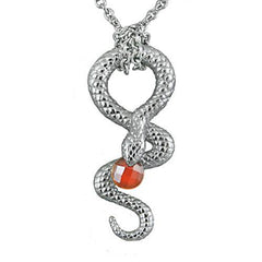 Serpentine - snake with red stone - VirtuousWares:Global