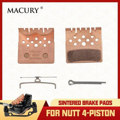 SG04 Sintered Disc Brake Pad for NUTT 4-Piston Hydraulic Disc Brake On - VirtuousWares:Global