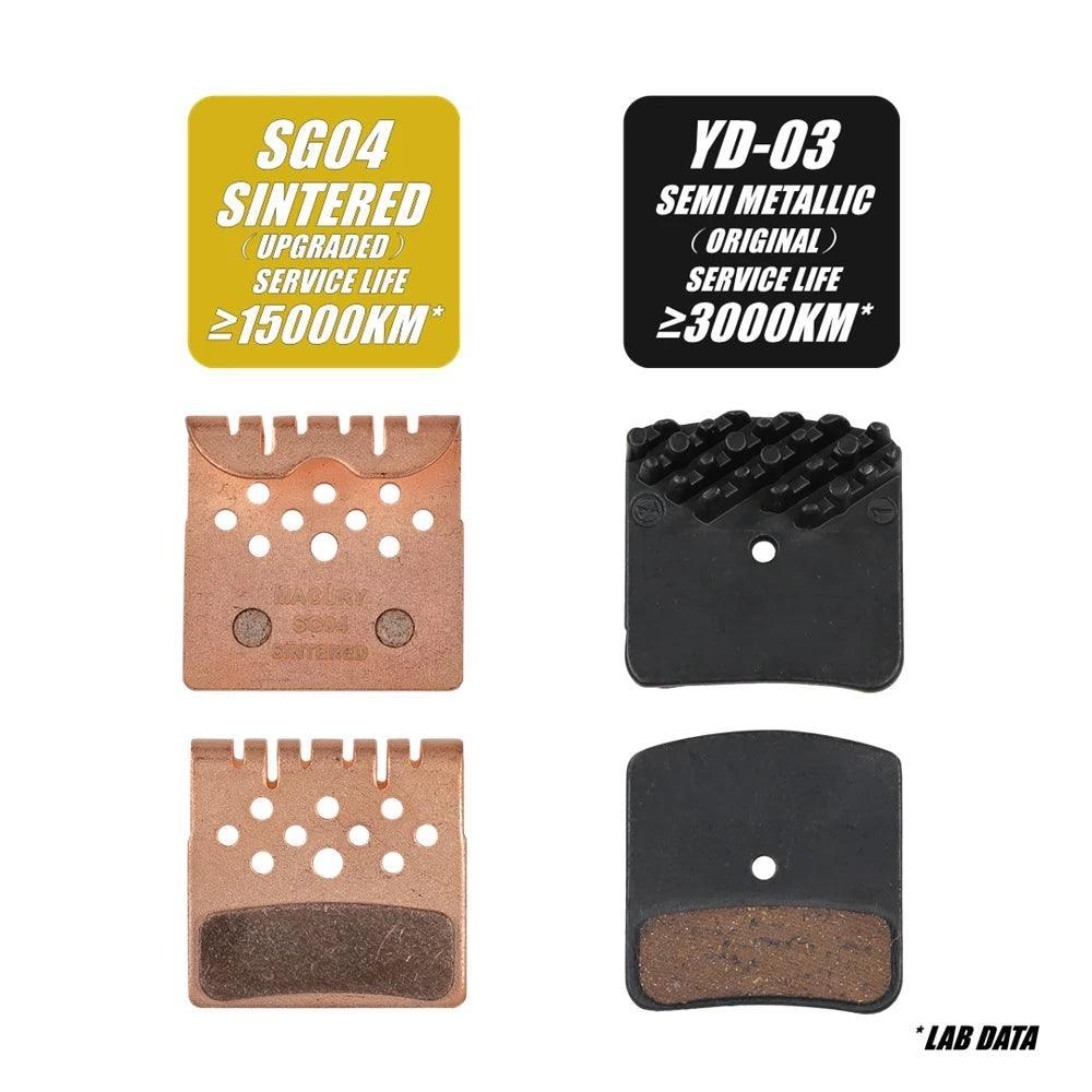 SG04 Sintered Disc Brake Pad for NUTT 4-Piston Hydraulic Disc Brake On - VirtuousWares:Global