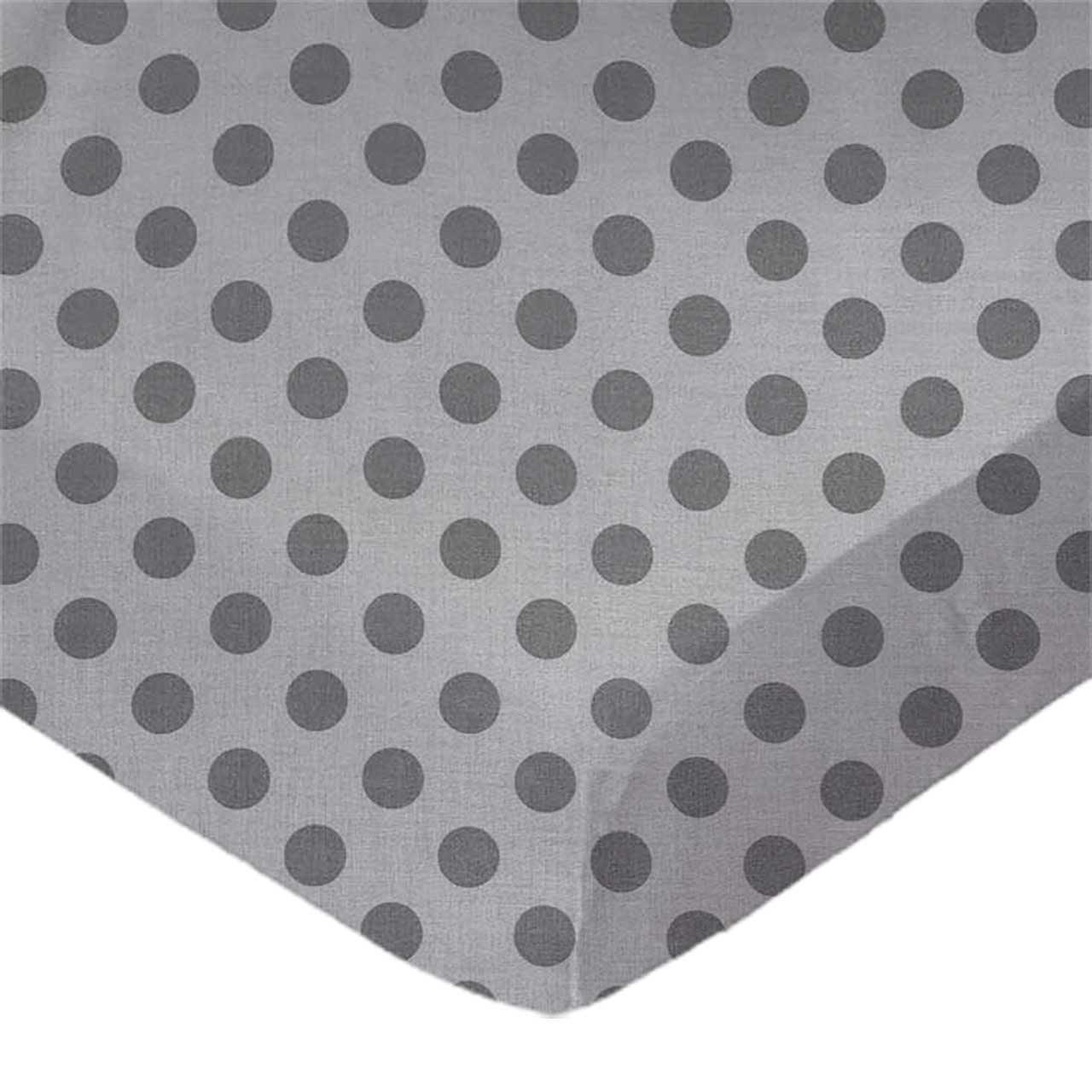 SheetWorld Fitted Bassinet Sheet - 100% Cotton Woven - Grey Polka Dots - VirtuousWares:Global