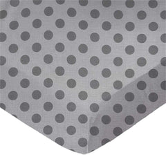 SheetWorld Fitted Bassinet Sheet - 100% Cotton Woven - Grey Polka Dots - VirtuousWares:Global