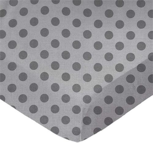 SheetWorld Fitted Bassinet Sheet - 100% Cotton Woven - Grey Polka Dots - VirtuousWares:Global