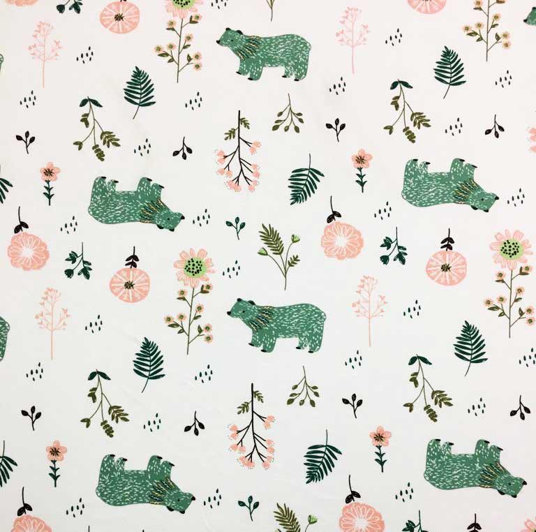 SheetWorld Fitted Cradle Sheet - 100% Cotton Jersey - Woodland Bears, - VirtuousWares:Global