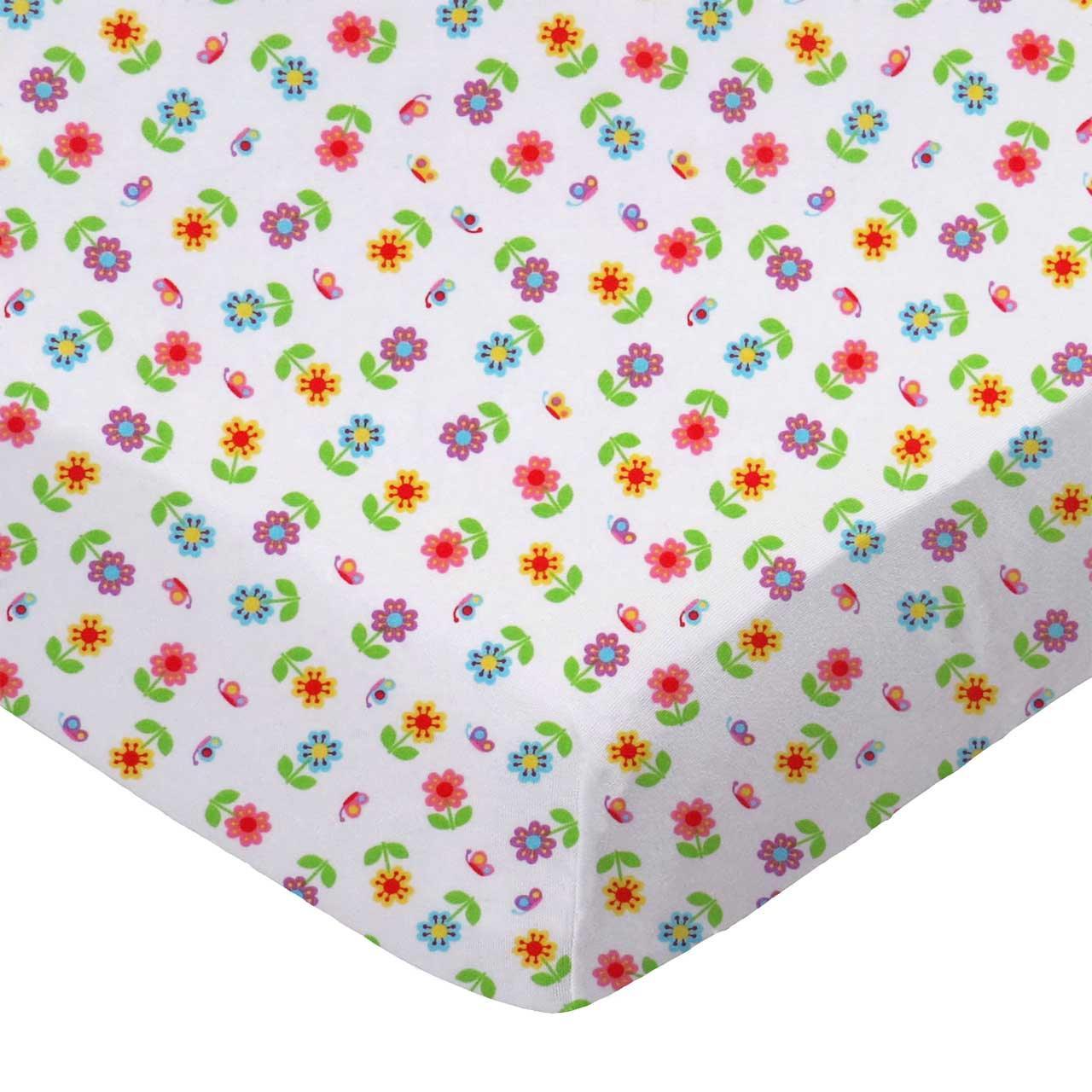SheetWorld Fitted Cradle Sheet - 100% Cotton Woven - Colorful Roses, - VirtuousWares:Global