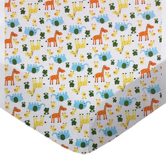 SheetWorld Fitted Crib Sheet - 100% Cotton Jersey - Animal Fun, Made - VirtuousWares:Global