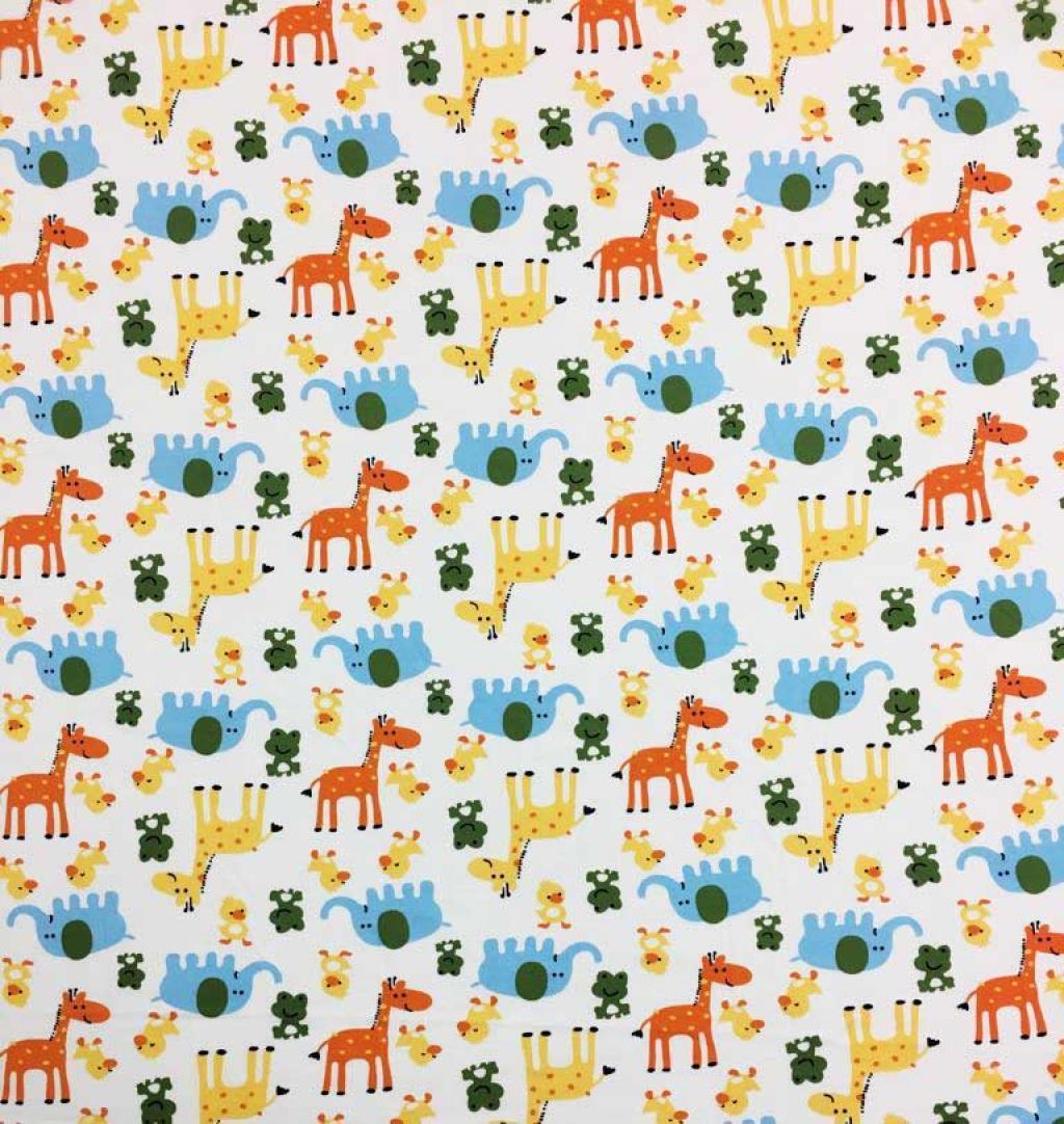 SheetWorld Fitted Crib Sheet - 100% Cotton Jersey - Animal Fun, Made - VirtuousWares:Global