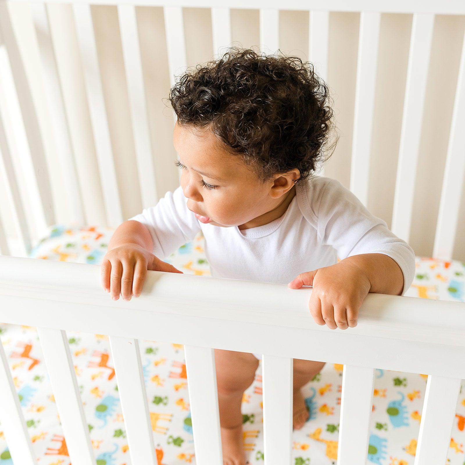 SheetWorld Fitted Crib Sheet - 100% Cotton Jersey - Animal Fun, Made - VirtuousWares:Global