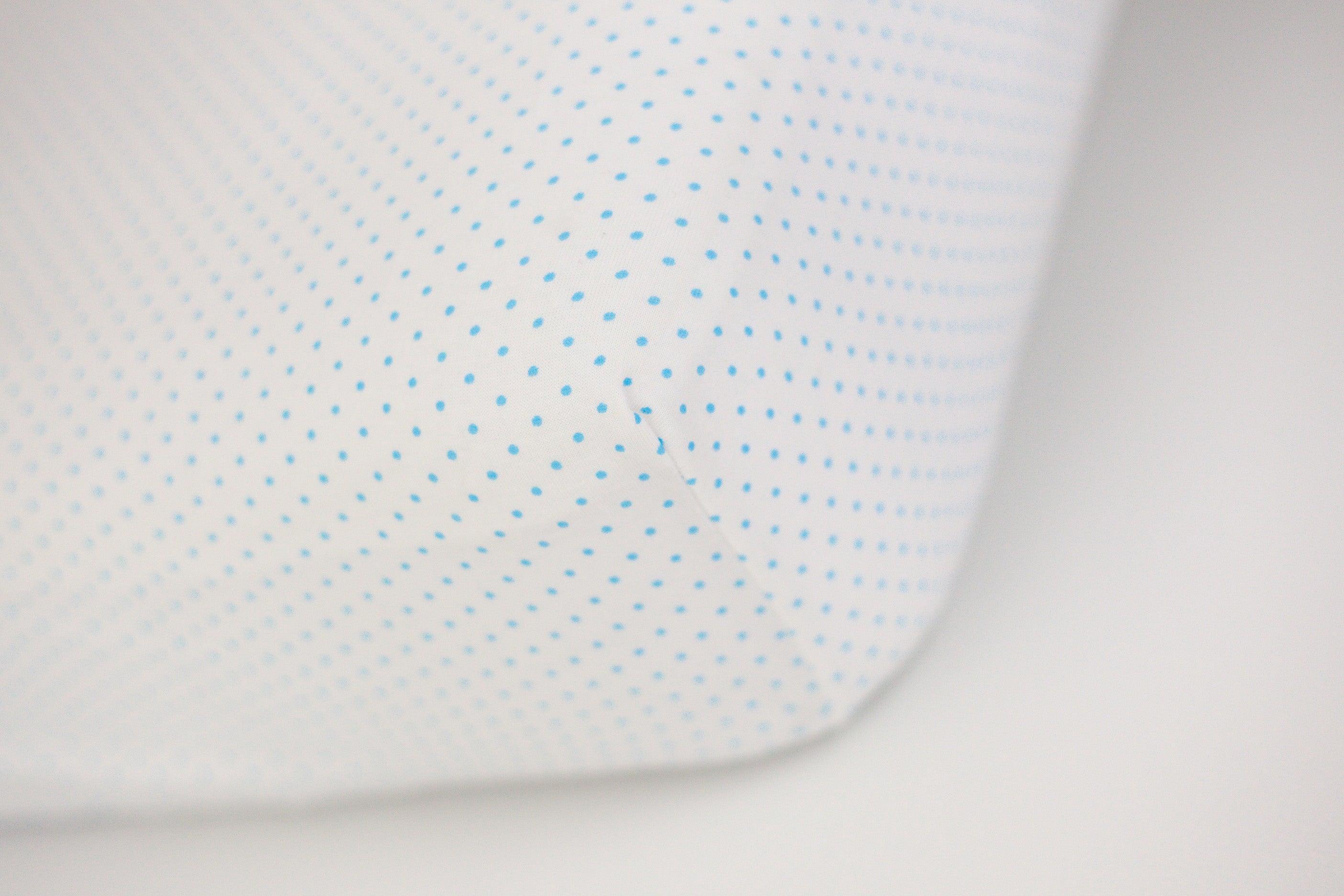SheetWorld Fitted Crib Sheet - 100% Cotton Jersey - Blue Pindot, Made - VirtuousWares:Global