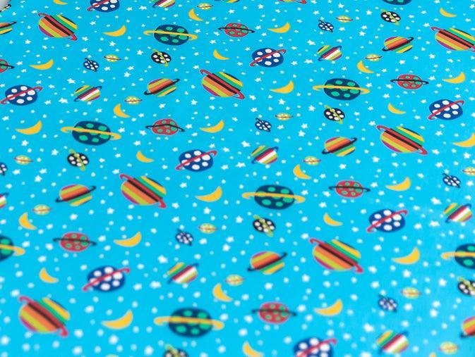 SheetWorld Fitted Crib Sheet Set - 100% Cotton Woven - Planets Blue, - VirtuousWares:Global