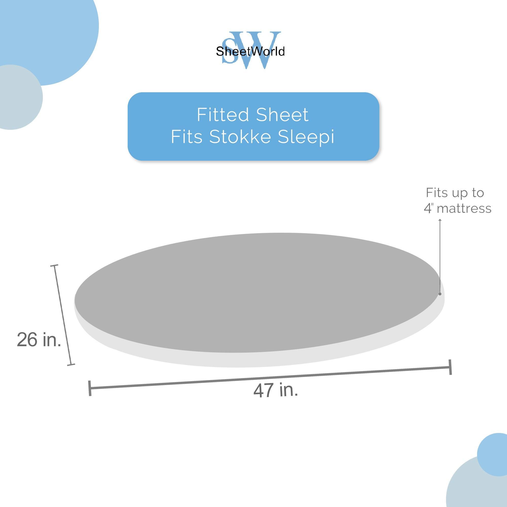 SheetWorld Fitted Oval Crib Sheet Fits Stokke Sleepi - 100% Cotton - VirtuousWares:Global