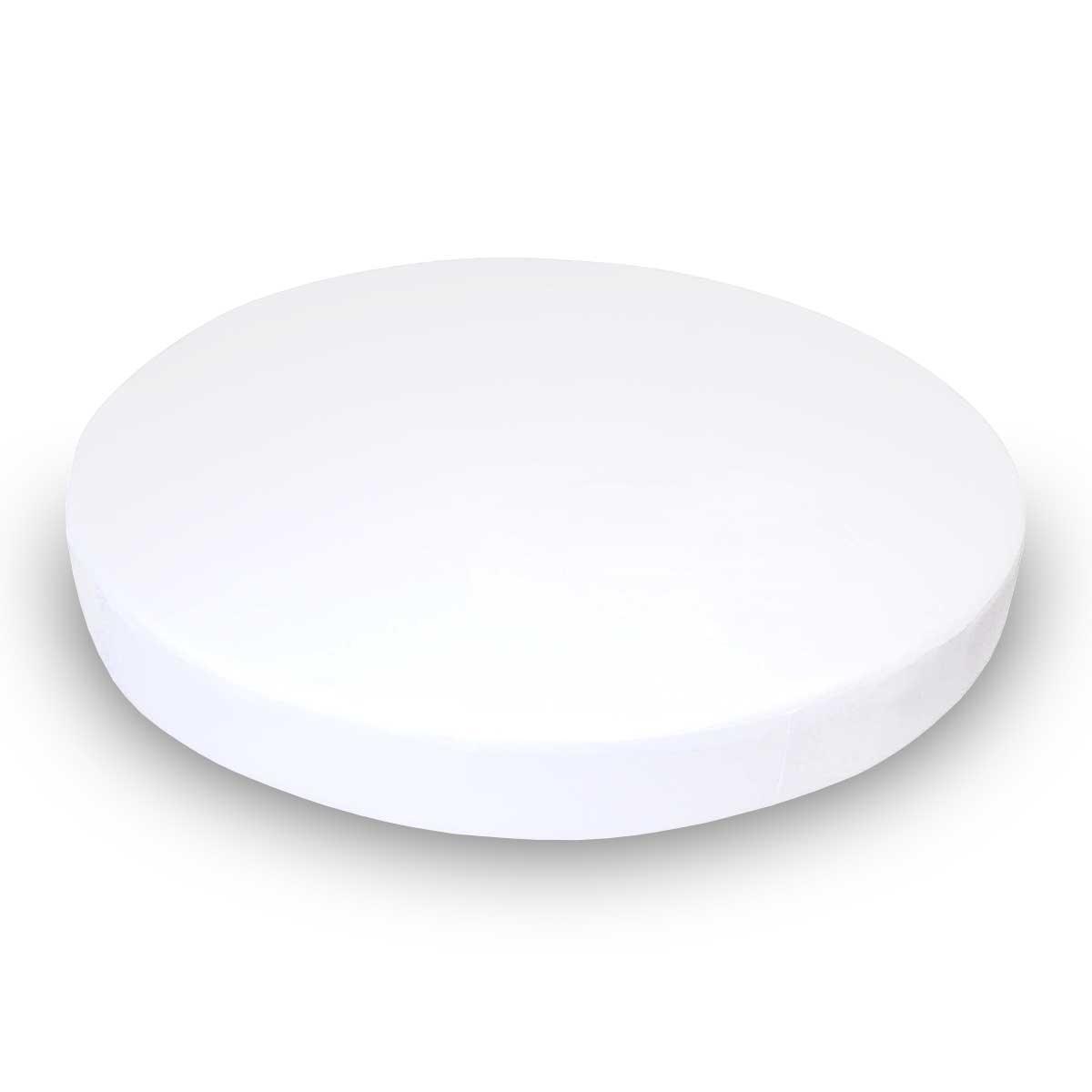 SheetWorld Fitted Round Crib Sheet - 100% Cotton Jersey - Solid White, - VirtuousWares:Global