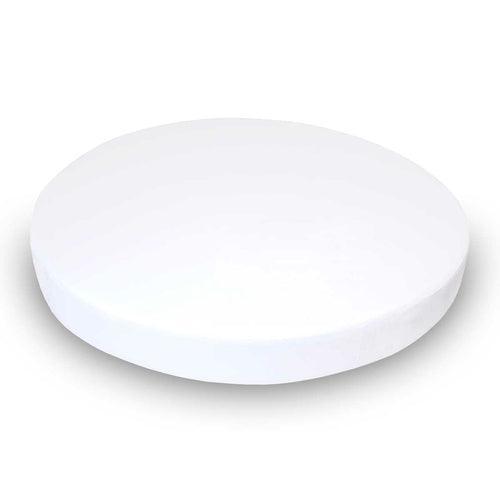 SheetWorld Fitted Round Crib Sheet - 100% Cotton Jersey - Solid White, - VirtuousWares:Global