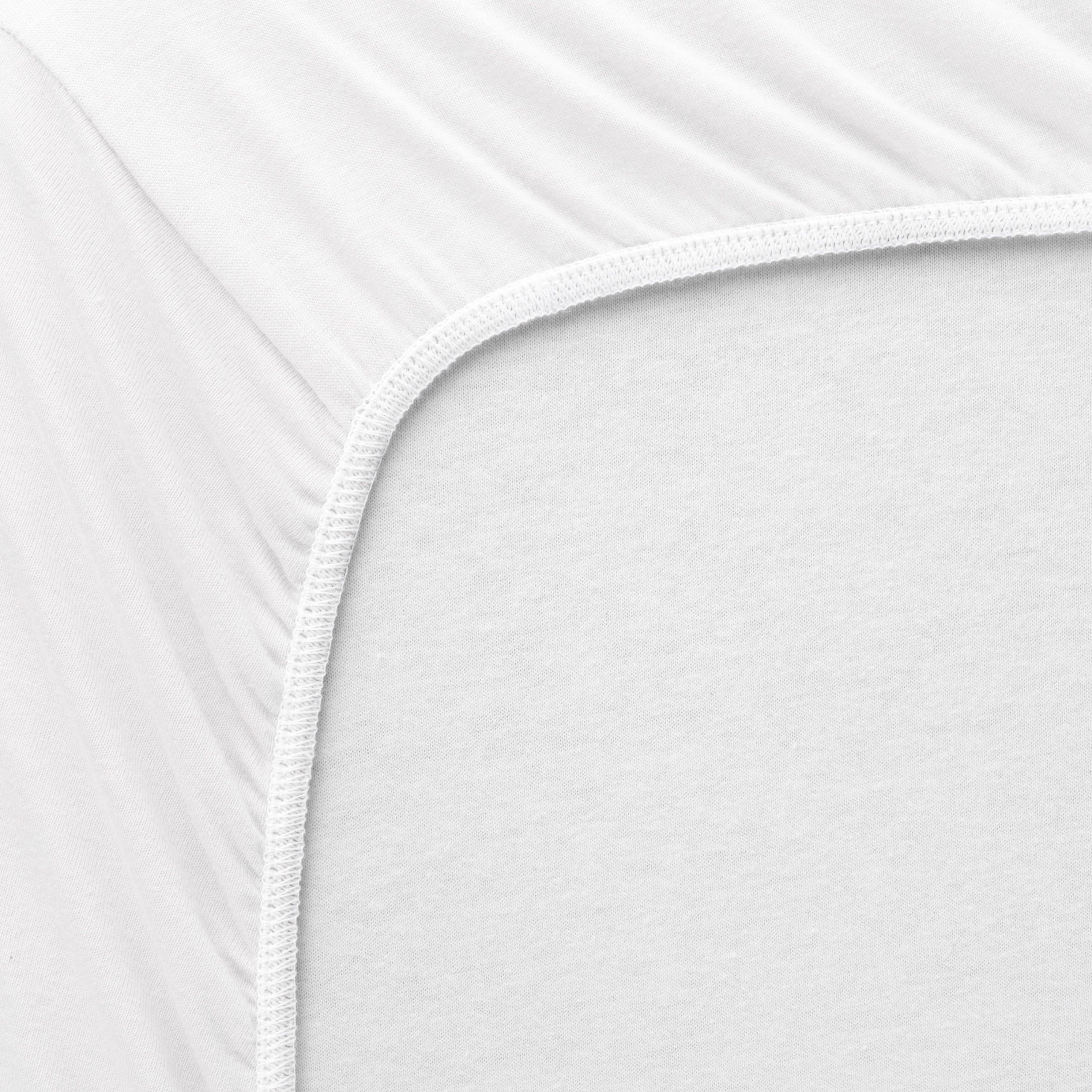 SheetWorld Fitted Round Crib Sheet - 100% Cotton Jersey - Solid White, - VirtuousWares:Global