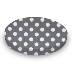 SheetWorld Fitted Round Crib Sheet - 100% Cotton Woven - Polka Dots - VirtuousWares:Global