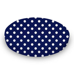 SheetWorld Fitted Round Crib Sheet - 100% Cotton Woven - Primary Polka - VirtuousWares:Global