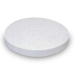 SheetWorld Fitted Round Crib Sheet - 100% Cotton Woven - White On - VirtuousWares:Global