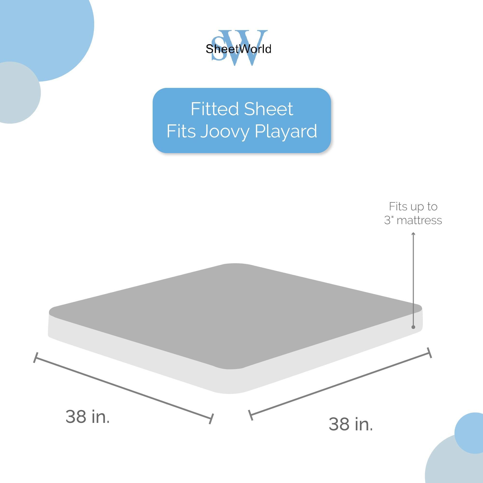 SheetWorld Fitted Square Play Yard Sheet Fits Joovy - 100% Cotton - VirtuousWares:Global