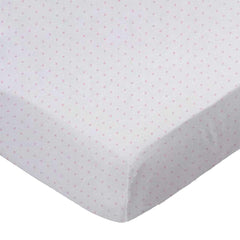 SheetWorld Fitted Youth Bed Sheet - 100% Cotton Jersey - Pink Pindot, - VirtuousWares:Global