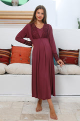Shopymommy 55102 Silence Lace Embroidered Maternity & Nursing - VirtuousWares:Global