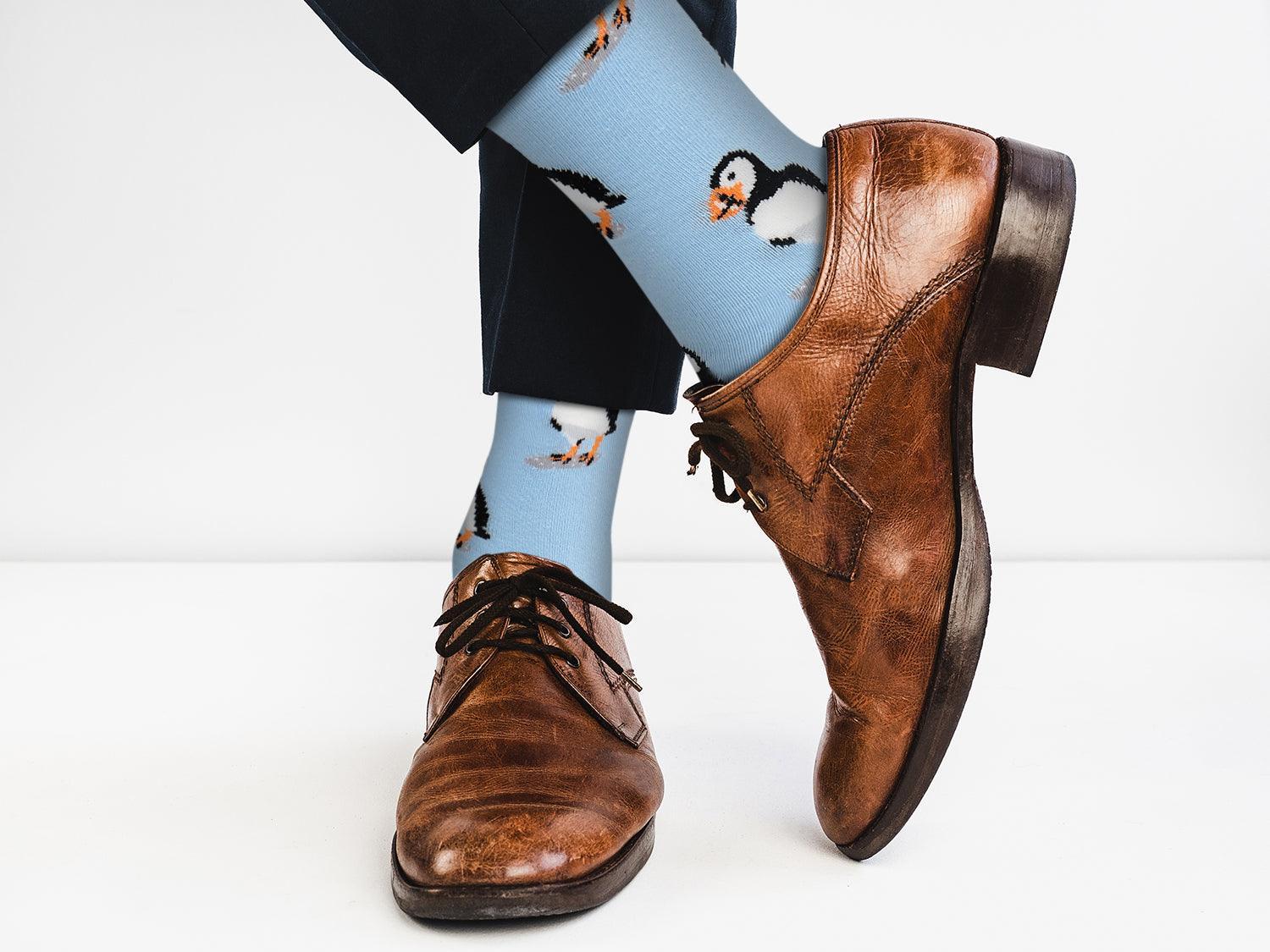 Sick Socks – Puffin – Exotic Animals Casual Dress Socks - VirtuousWares:Global