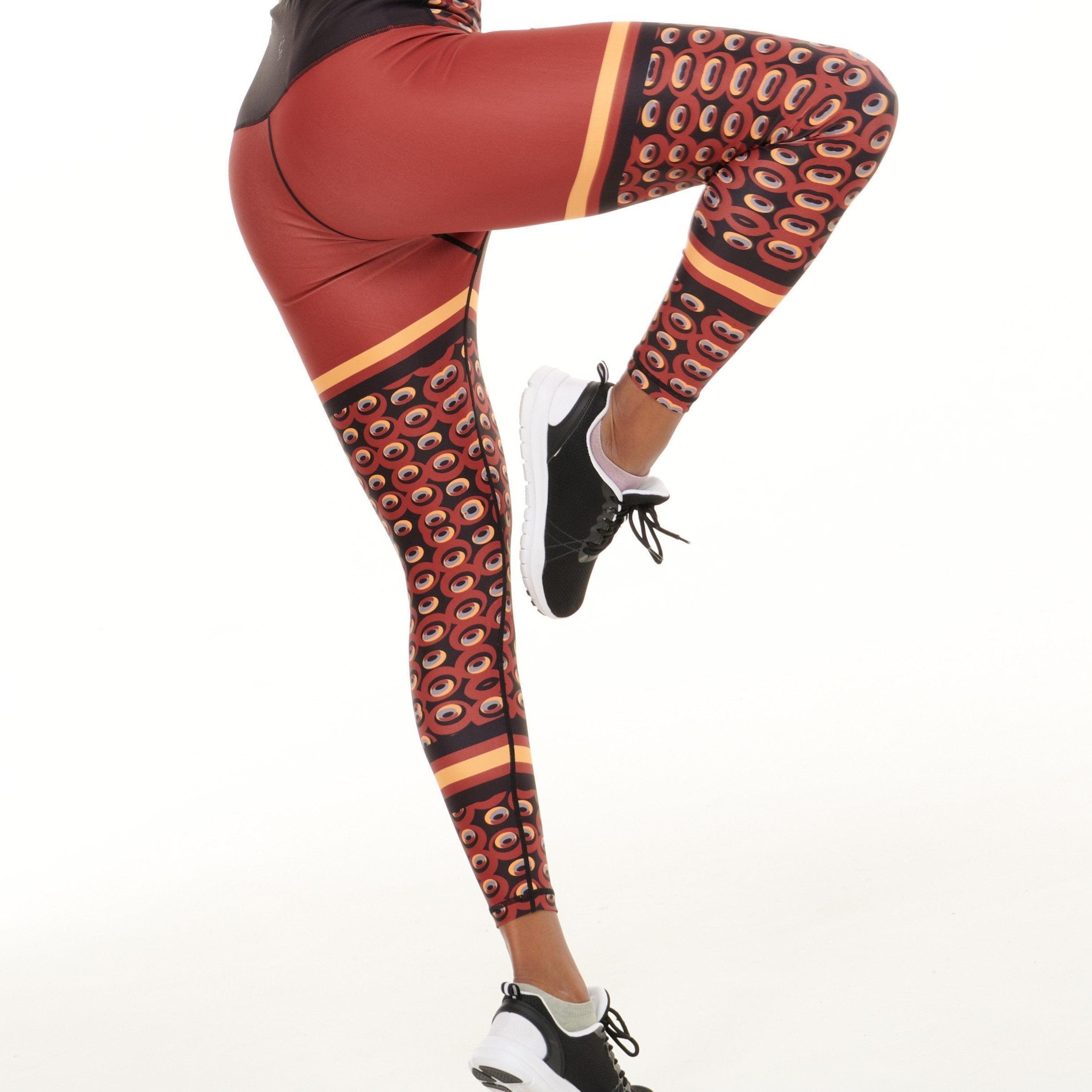 Siefay On Iron Red Funky Leggings - VirtuousWares:Global