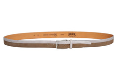 Siene Beige Leather Men Suede Belt - VirtuousWares:Global
