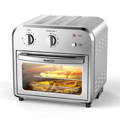 Silver Air Fryer Oven 4 Slice Toaster Airfryer Countertop Oven - VirtuousWares:Global