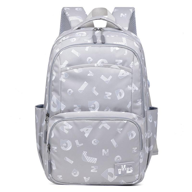 Simple Printed Junior High School Student Schoolbag - VirtuousWares:Global