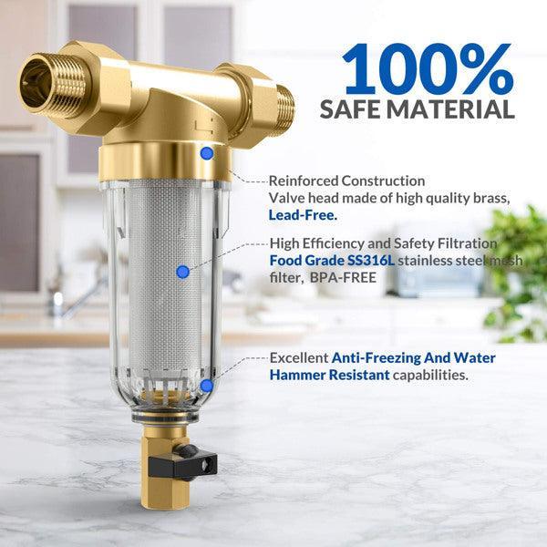 SimPure 40 Micron Spin Down Sediment Filter Reusable Filtration System - VirtuousWares:Global