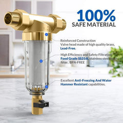 SimPure 40 Micron Spin Down Sediment Filter Reusable Filtration System - VirtuousWares:Global
