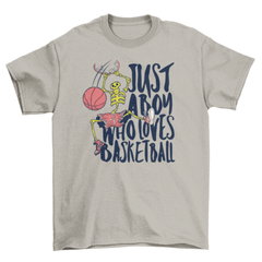 Skeleton basketball sport t-shirt - VirtuousWares:Global