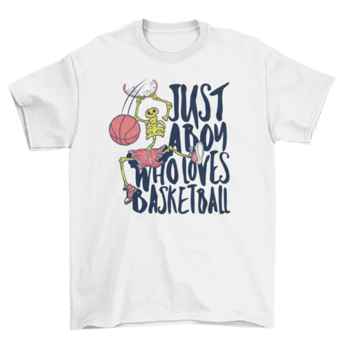 Skeleton basketball sport t-shirt - VirtuousWares:Global